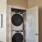 a room with a tv and a door